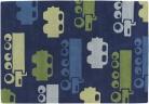Kids Collection- Trains, blue 2' x 3'
